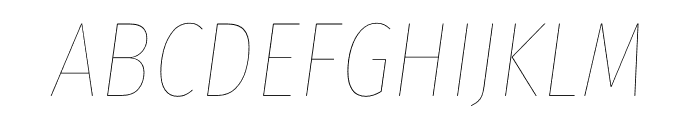 Fira Sans Compressed Eight Italic Font UPPERCASE