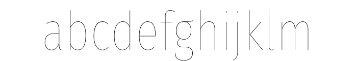 Fira Sans Compressed Eight Font LOWERCASE