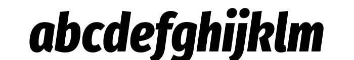 Fira Sans Compressed Extra Bold Italic Font LOWERCASE