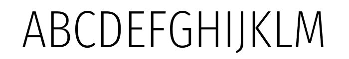 Fira Sans Compressed Extra Light Font UPPERCASE