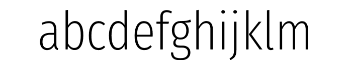 Fira Sans Compressed Extra Light Font LOWERCASE