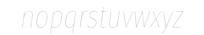 Fira Sans Compressed Four Italic Font LOWERCASE