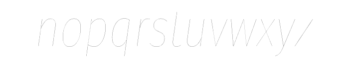 Fira Sans Compressed Two Italic Font LOWERCASE