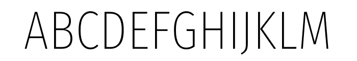 Fira Sans Compressed Ultra Light Font UPPERCASE