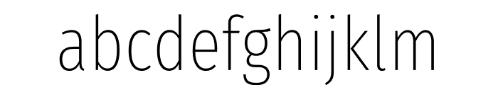 Fira Sans Compressed Ultra Light Font LOWERCASE