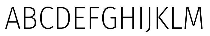 Fira Sans Condensed Extra Light Font UPPERCASE