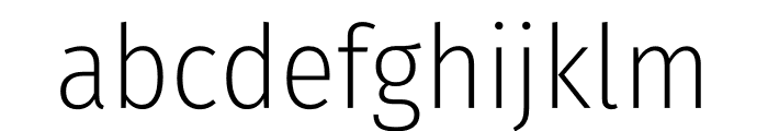 Fira Sans Condensed Extra Light Font LOWERCASE