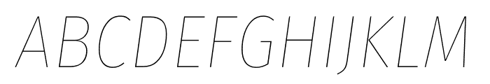 Fira Sans Condensed Hair Italic Font UPPERCASE