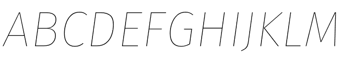 Fira Sans Hair Italic Font UPPERCASE