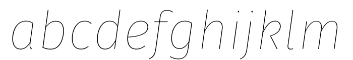 Fira Sans Hair Italic Font LOWERCASE