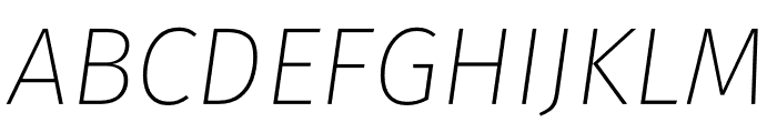 Fira Sans Ultra Light Italic Font UPPERCASE