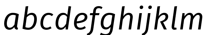 FiraGO Book Italic Font LOWERCASE