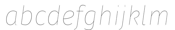 FiraGO Eight Italic Font LOWERCASE