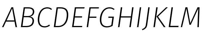 FiraGO Extra Light Italic Font UPPERCASE