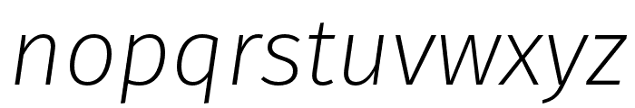 FiraGO Extra Light Italic Font LOWERCASE