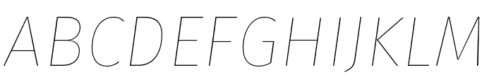 FiraGO Hair Italic Font UPPERCASE