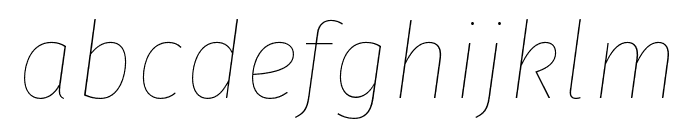 FiraGO Hair Italic Font LOWERCASE