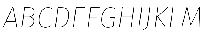 FiraGO Thin Italic Font UPPERCASE