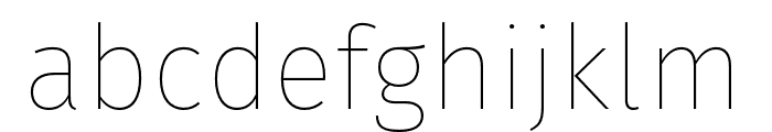 FiraGO Thin Font LOWERCASE