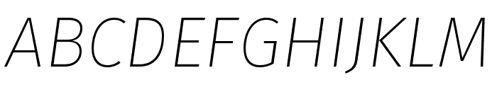 FiraGO Ultra Light Italic Font UPPERCASE