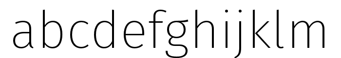 FiraGO Ultra Light Font LOWERCASE