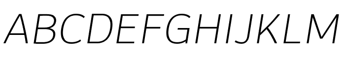 Flinders ExtraLightItalic 1 Font UPPERCASE