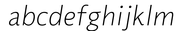 Flinders ExtraLightItalic 1 Font LOWERCASE