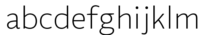 Flinders ExtraLight Font LOWERCASE