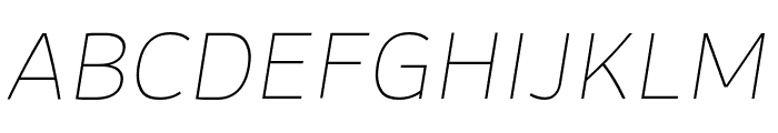 Flinders ThinItalic 1 Font UPPERCASE