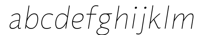 Flinders ThinItalic 1 Font LOWERCASE