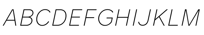 Forme Grotesque Extralight Italic Pro Font UPPERCASE