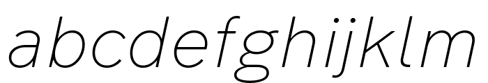 Forme Grotesque Extralight Italic Pro Font LOWERCASE