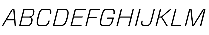 Forza Light Italic Font UPPERCASE