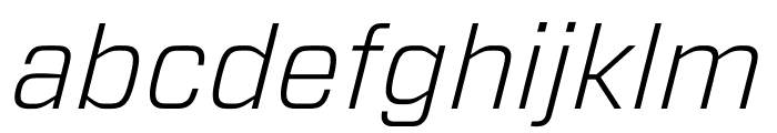 Forza Light Italic Font LOWERCASE