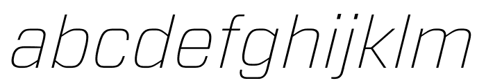 Forza Thin Italic Font LOWERCASE