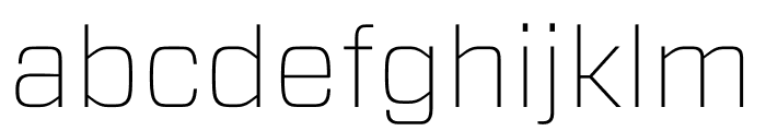 Forza Thin Font LOWERCASE