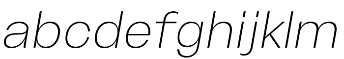 Freizeit ExtraLightSlanted Font LOWERCASE
