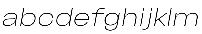Freizeit120 ExtraLightSlanted Font LOWERCASE