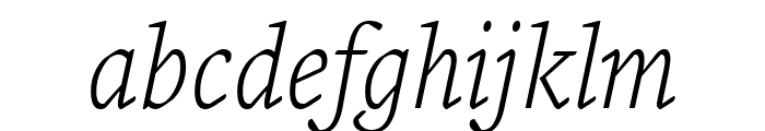Fresco Light Italic Font LOWERCASE