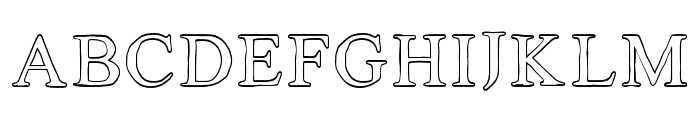 Gallagher   Outline Font LOWERCASE