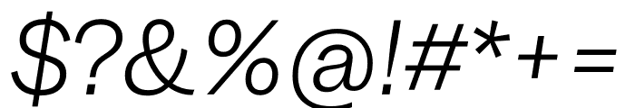 Garnett Light Italic Font OTHER CHARS