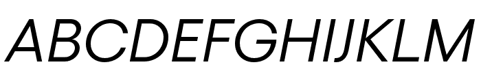 GellixTRIAL RegularItalic Font UPPERCASE