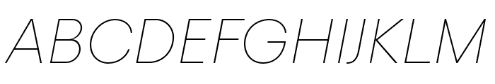 GellixTRIAL ThinItalic Font UPPERCASE