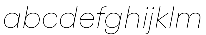 GellixTRIAL ThinItalic Font LOWERCASE
