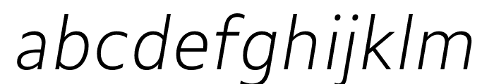 Gemeli Light Italic Font LOWERCASE