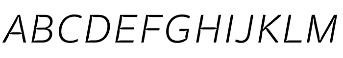 Gemeli Micro Light Italic Font UPPERCASE