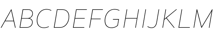Gemeli Ultralight Italic Font UPPERCASE