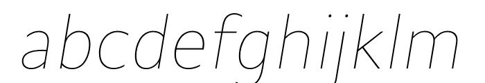 Gemeli Ultralight Italic Font LOWERCASE