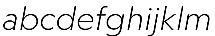 Geograph Light Italic Font LOWERCASE