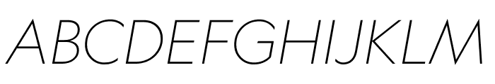 Geograph Thin Italic Font UPPERCASE